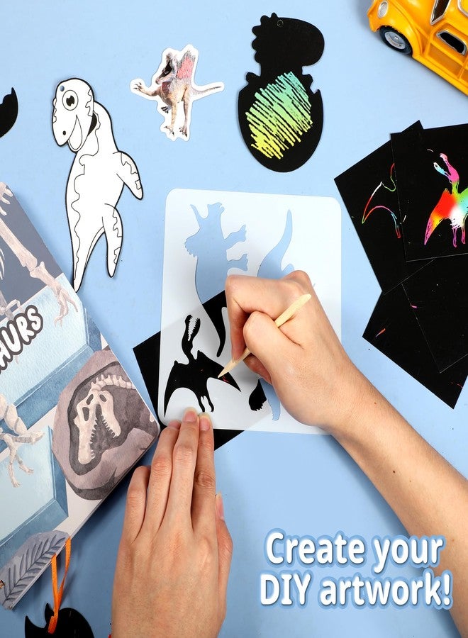 CAGIE Dinosaurs Journal Set for Kids, Gifts for 2 3 4 5 Year Old Boys, Dinosaur Theme Journal Kit for Writing and Doodle, Fun Toy for Kids Quiet at Home Or Traveling - Image 4
