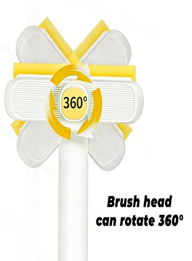 IVICOO White Grout Brush, Crevice Cleaning Brush with 360° Swivel Head 3-in-1 Tool(1 Pack) - Image 3