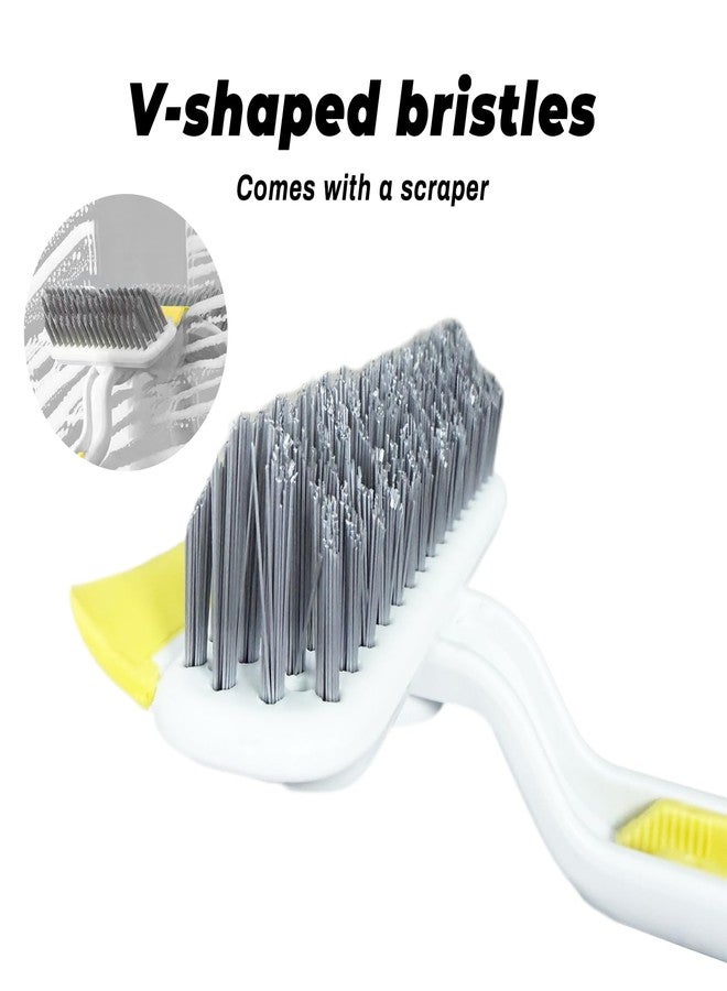 IVICOO White Grout Brush, Crevice Cleaning Brush with 360° Swivel Head 3-in-1 Tool(1 Pack) - Image 4