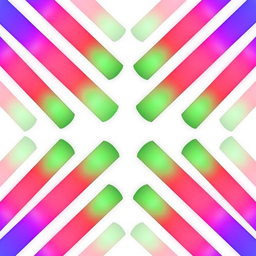 Taotuo 110PCS Foam Glow SticksGlow in The Dark Party Supplies Three Flashing Modes Lighting up Foam Sticks for Wedding Christmas Concerts Birthday - Image 1