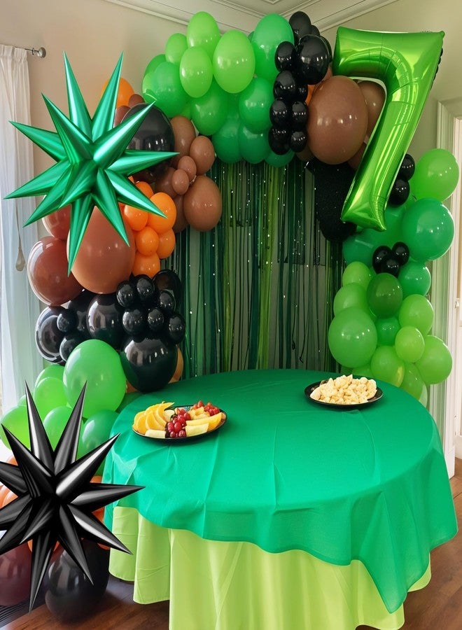 Sowide Green and Brown Balloon Garland Arch Kit,Brow Green and Black Balloons Garland Kit with 2pcs Star Foil Balloons for Video Theme Jungle Safari Game Party Baby Shower Grauation Birthday Decorations - Image 4