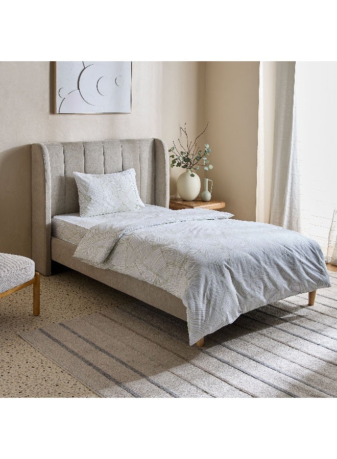 Home Box Malta-Musa 2-Piece Printed Cotton Single Duvet Cover Set - 135x200 cm - Image 2