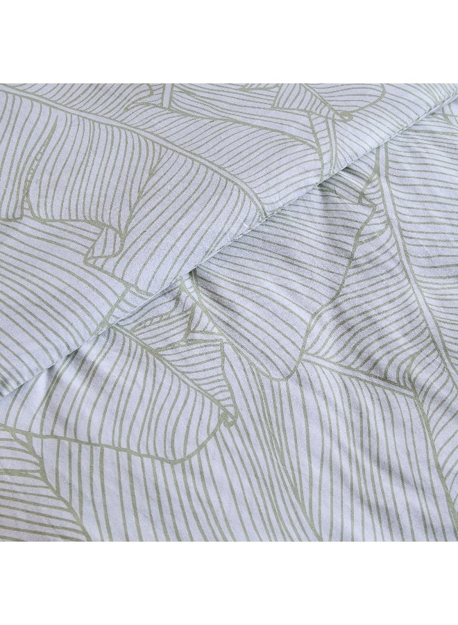 Home Box Malta-Musa 2-Piece Printed Cotton Single Duvet Cover Set - 135x200 cm - Image 4