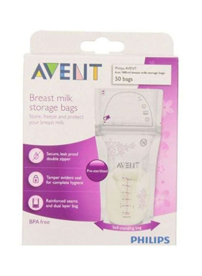 Philips Avent 50-Piece Milk Storage Bag Set - White - Image 3