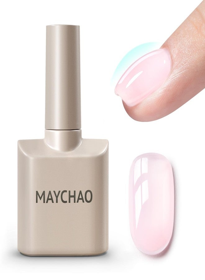 MAYCHAO Creamy Pink Builder Gel for Nails, 15ml Light Pink Nail Strengthener in a Bottle, Nail Extension Hard Gel, Soak Off Long Lasting UV Light Cure - Image 1