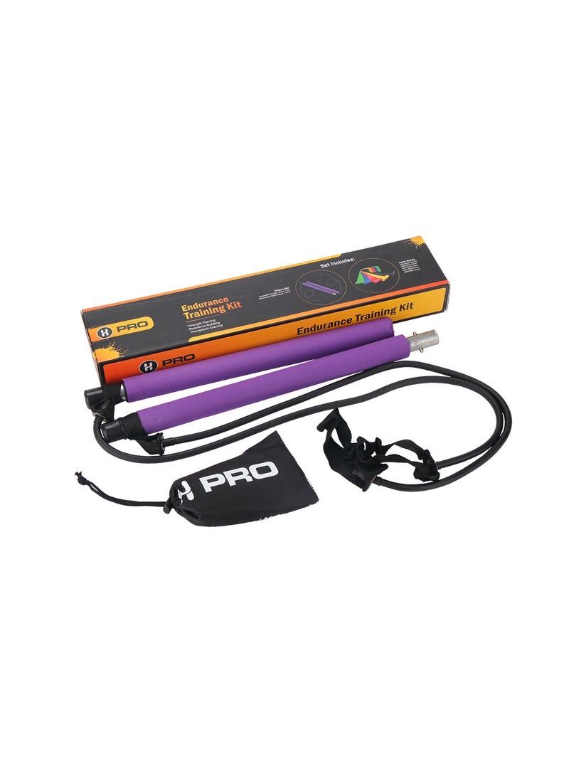 H PRO HM Sports Pilates Bar Kit with Latex Resistance Bands |Full Body Workout Set - Image 1