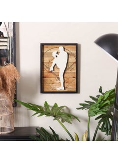 NIKKY HOME NIKKY HOME Baseball Decor Framed Wall Art Wooden Baseball Pitcher Poster Hanging Vintage Rustic Retro Funny Sport Room Decor Accessories Unique Birthday Gifts for Teen Boys Fan Men Kids, 12" x 16"  - Image 4