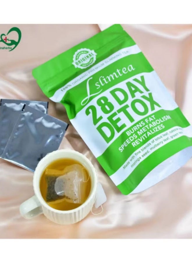 Wins Town - 28-Day Organic Weight Loss Tea Detox Tummy Tea Bags Promotes Fat Digestion and Absorption, Aids Bowel Movement, Supports Stomach Health, Helps Digestion, Reduces Accumulation of Abdominal Fat - Image 1