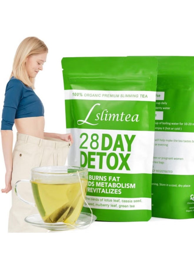 Wins Town - 28-Day Organic Weight Loss Tea Detox Tummy Tea Bags Promotes Fat Digestion and Absorption, Aids Bowel Movement, Supports Stomach Health, Helps Digestion, Reduces Accumulation of Abdominal Fat - Image 1