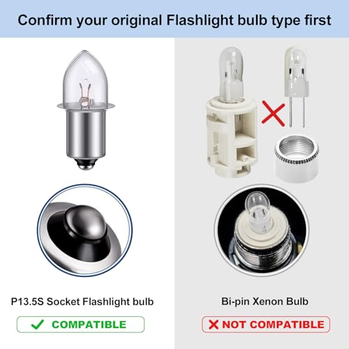 TRLIFE Maglite LED Bulbs DC 3V, Flashlight Replacement Bulbs for Only 2 Cells C&D Maglight Flashlights, 3W LED Flashlight Bulb Replacement Part Maglight Bulb(1 Pack) - Image 2