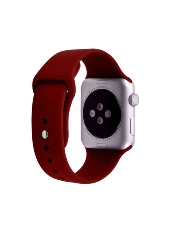 Replacement Strap Watchband For Apple Watch Series 7 41mm / 6 / SE / 5 / 4 40mm / 3 / 2 / 1 38mm Wine - Image 1