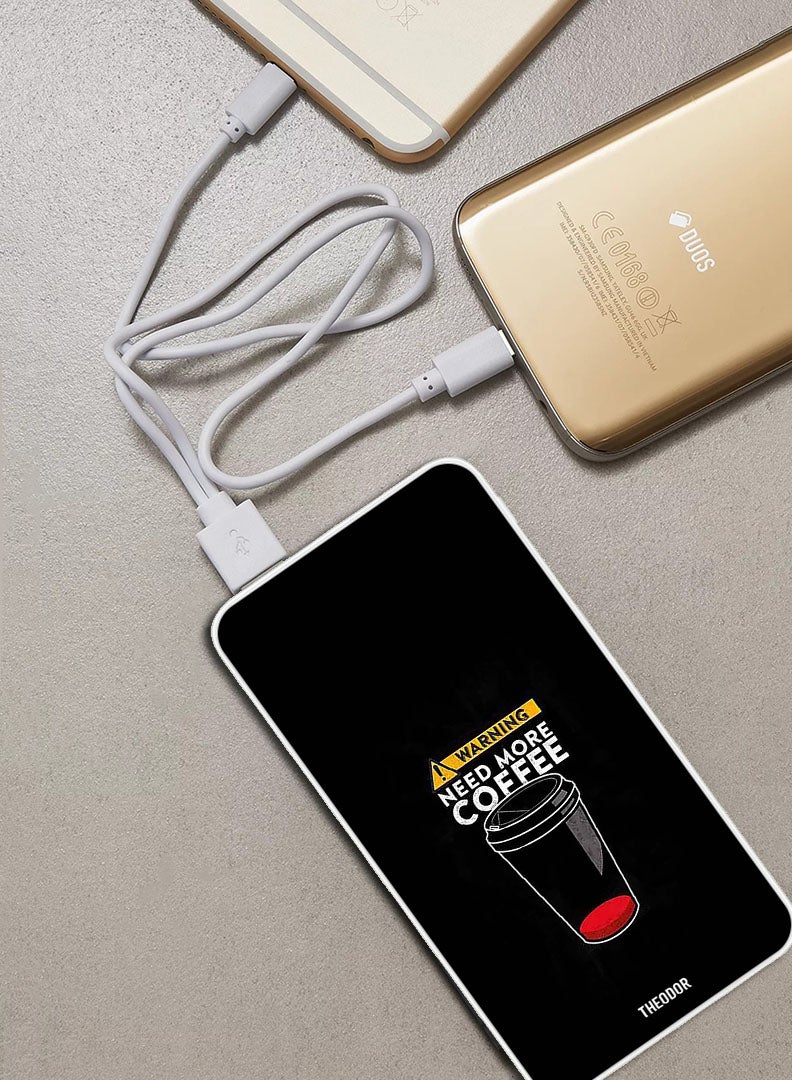 Theodor 10,000 mAh Super Fast Charging Ultra Compact Power Bank with Quick Charge & Power Delivery, Portable Charger For iPhone and Android More coffee - Image 2