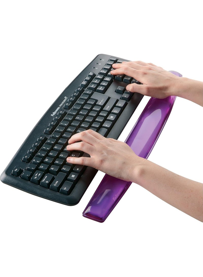 Fellowes Crystals Gel Keyboard Wrist Rest - Purple (91437) - Image 3
