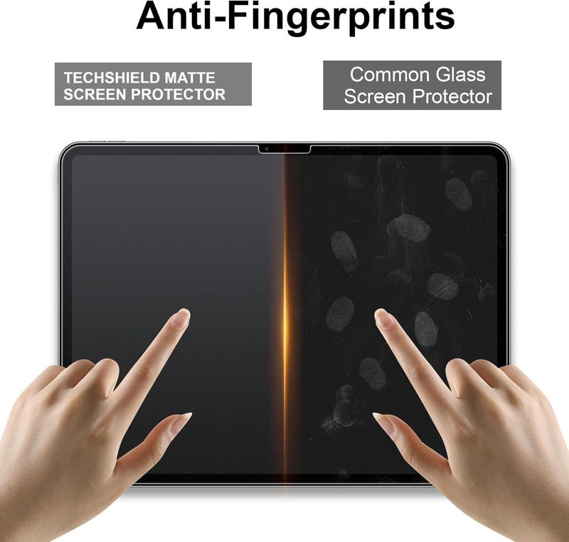 TECHSHIELD Matte Screen Protector for iPad Air 13-Inch(2025/2024, M3/M2), Full Coverage Tempered Glass Face ID & Apple Pencil Compatible - Image 5