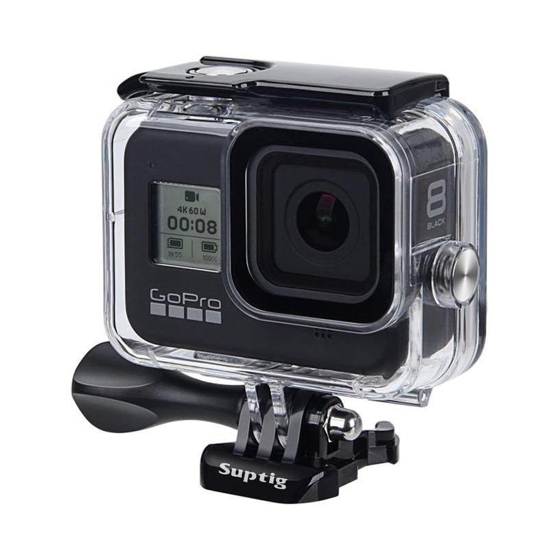Suptig Waterproof Case Protective Underwater Dive Housing Compatible for GoPro Hero 8 Black Waterproof 196ft (60 Meters) - Image 2