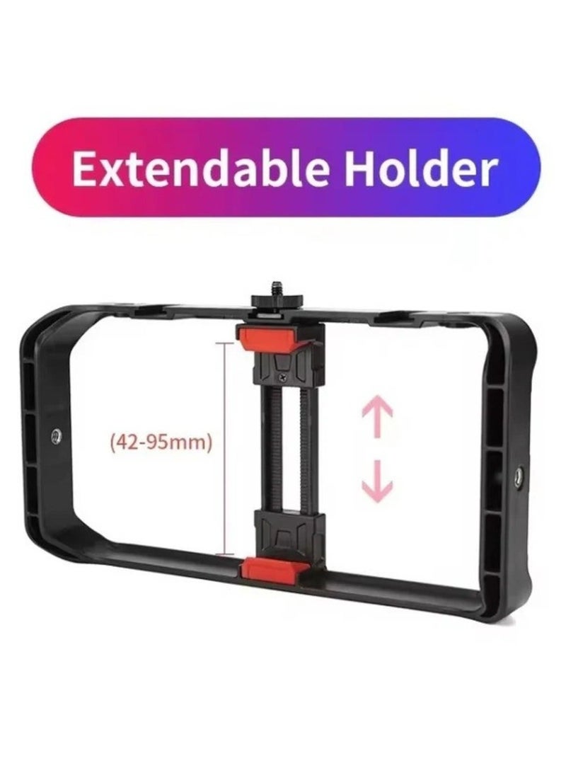 JMARY MT-33 Phone Stand Tripod ABS Video Recording Vlog Mobile Phone Rig Cage - Image 2