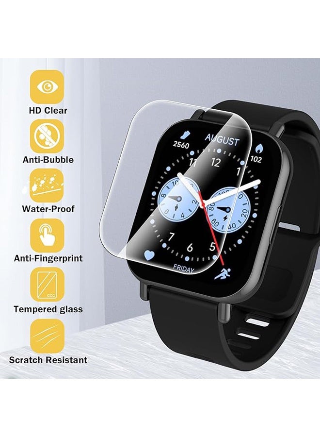 2 جهاز كمبيوتر شخصي حامي شاشة الزجاج المقوى لـ Xiaomi Redmi Watch 5 Lite, فيلم زجاج مقوى مقاوم للماء, حامي شاشة 9H HD مضاد للخدش, شاشة خالية من الفقاعة - Image 3