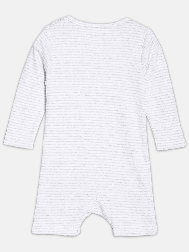 برون طقم رومبرز قطن عضوي مطبوع للأطفال الرضع من برون - أسود وأبيض - قطعتان - Image 5