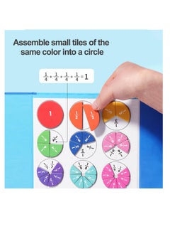Generic Magnetic Fraction Tiles & Fraction Circles, fractions manipulatives Educational for Elementary School, Learning Games for Elementary School, Math Manipulatives for Elementary School Early  - Image 4