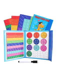 Generic Magnetic Fraction Tiles & Fraction Circles, fractions manipulatives Educational for Elementary School, Learning Games for Elementary School, Math Manipulatives for Elementary School Early  - Image 1