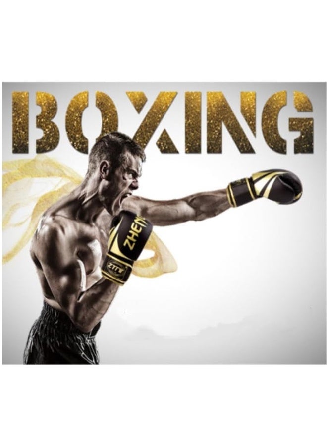 DUNISO قفازات ملاكمة للبالغين، قفازات تدريب ملاكمة، قفازات تدريب جلدية مقاومة للصدمات مع حماية للمعصم، للملاكمة، كيك بوكسينغ، فنون القتال المختلطة، موياي تاي، MMA، تدريب على الأكياس الثقيلة، 12 أونصة - Image 2