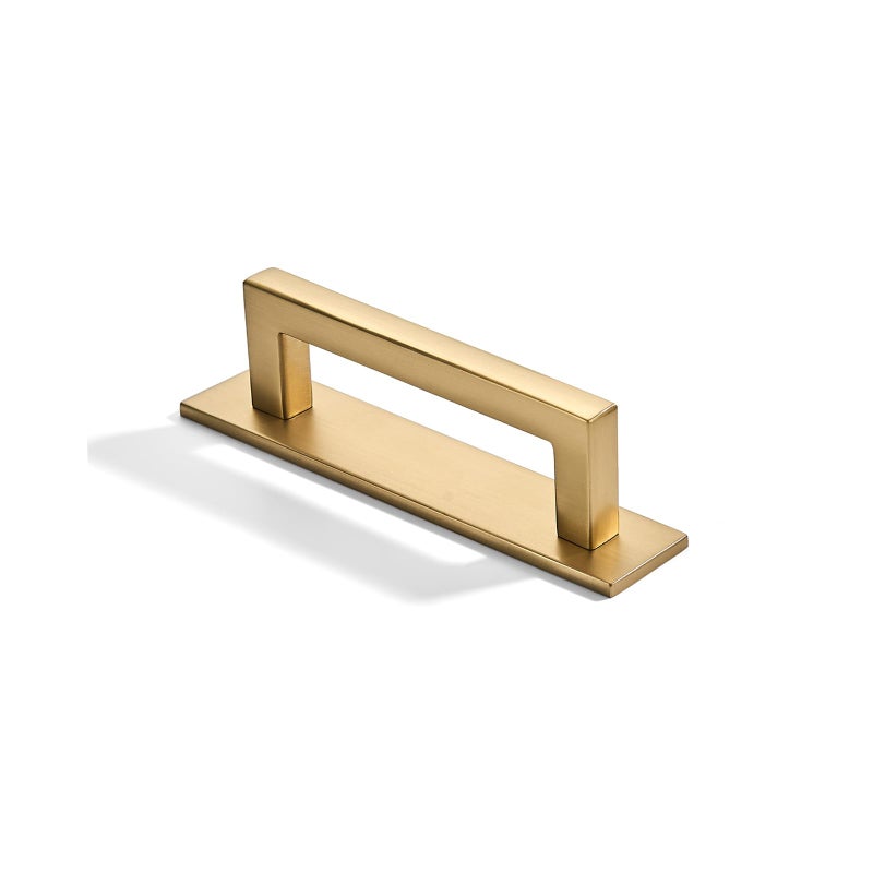 khtumeware 5 Pack 312 Inch Hole Center Champagne Bronze Cabinet Pull with Backplate Solid HeavyDuty Handles with Base Plate Cabinet Hardware Drawer Pulls Kitchen Cabinet - Image 2