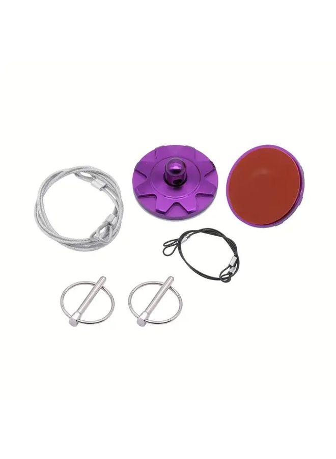 Red 2pcs Universal Hood Pins Lock Kit CNC Aluminum Bonnet Decoration - Image 5