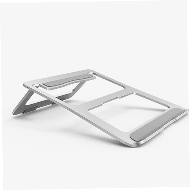 Aluminum Alloy Foldable Laptop Stand Desk Notebook Support Bracket Silver - Image 3