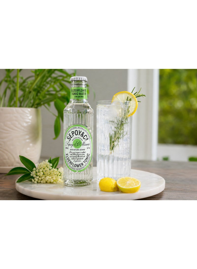 Sepoy & Co Elderflower Tonic Water Low Calorie 200ml Pack of 4 - Image 4