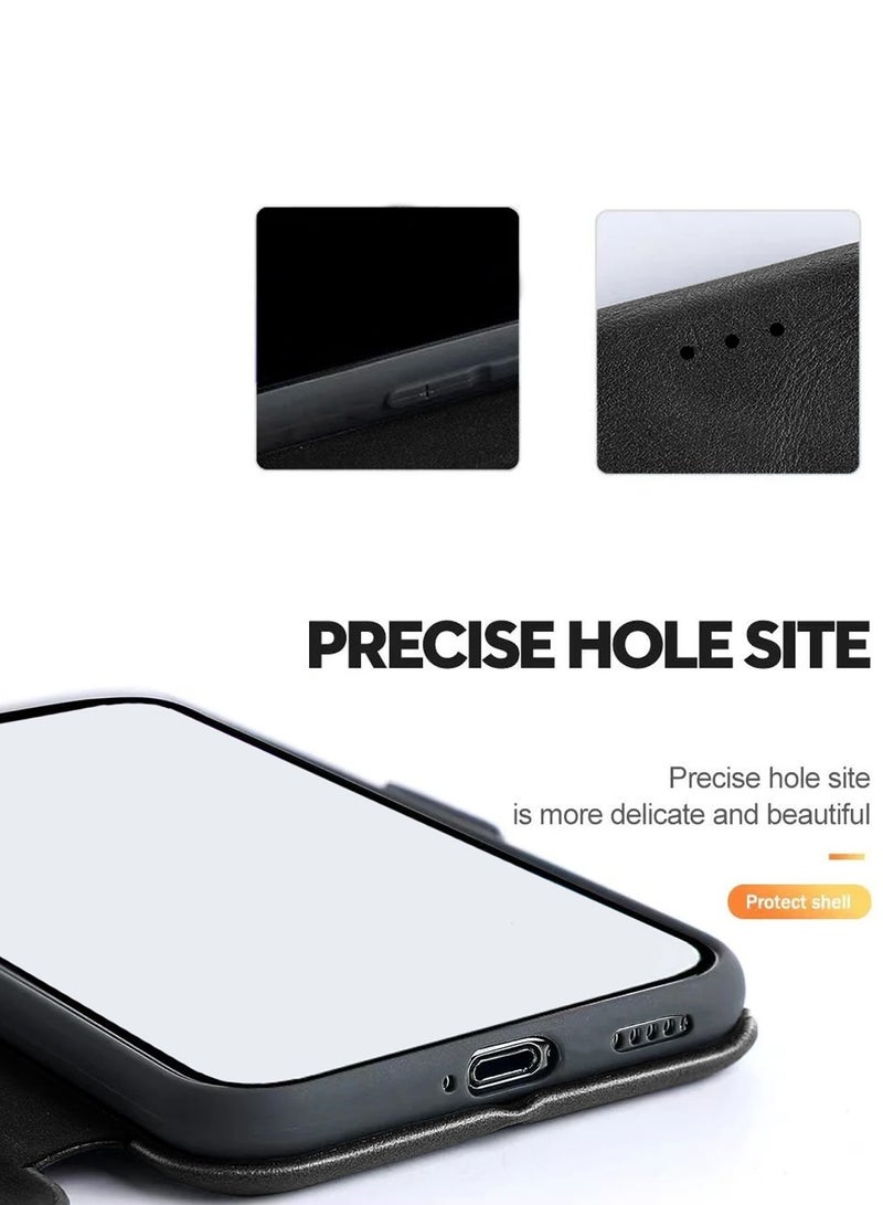 HDCI PU Leather Texture Flip Wallet Case Cover For Samsung Galaxy S24+ / S24 Plus 5G 2024 Black  - Image 5