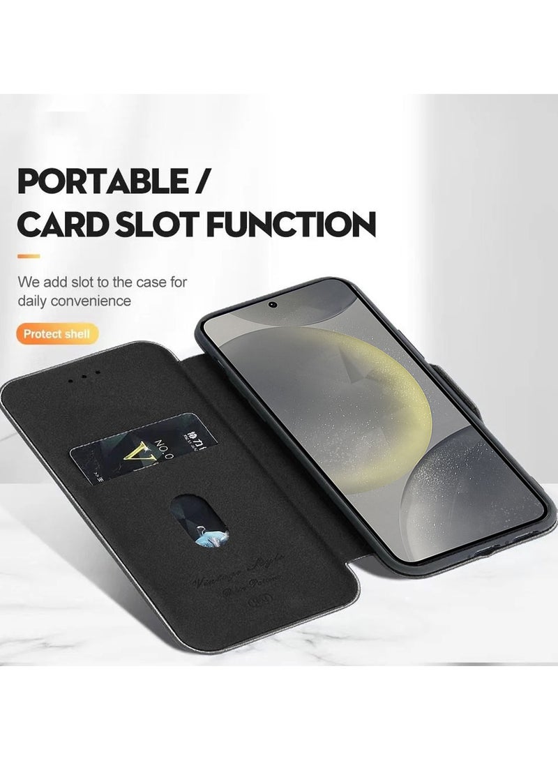 HDCI PU Leather Texture Flip Wallet Case Cover For Samsung Galaxy S24+ / S24 Plus 5G 2024 Black  - Image 2