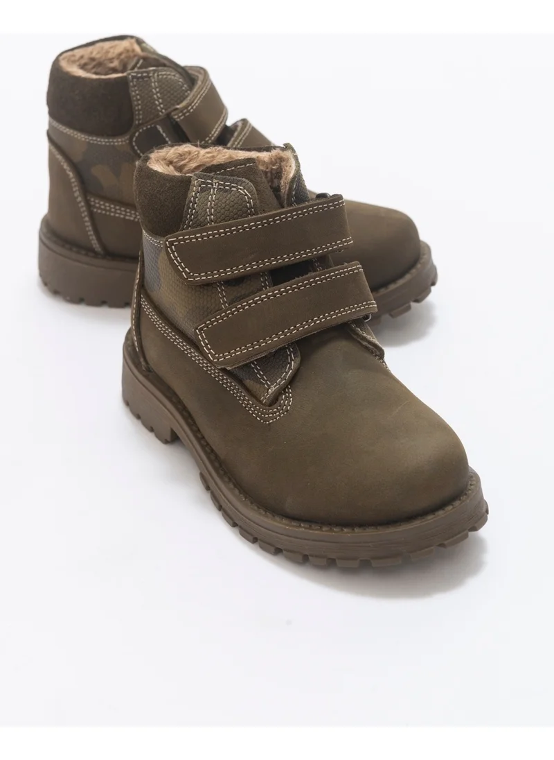 Mnpc Boy Khaki Genuine Leather Anatomical Casual Boots