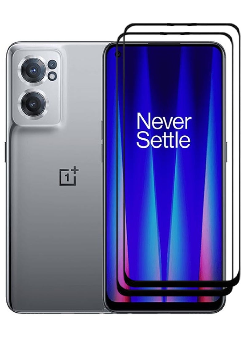AINA 2 Pieces Tempered Glass Screen Protector 5D Designed For OnePlus Nord CE 2 5G Full Glue Edge to Edge Full Screen Coverage And Bubble Free - Image 1