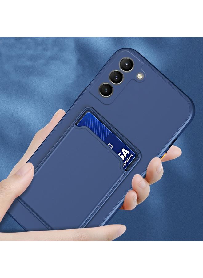 Case For Samsung Galaxy S22+ 5G Skin Feel Card Contrast Color Button TPU Phone Case - Image 3