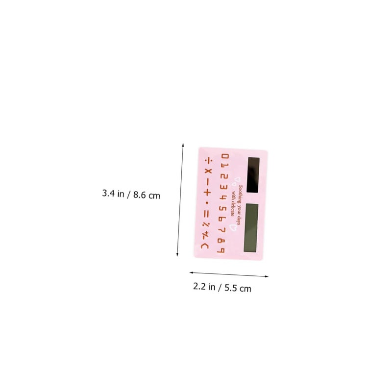 2Pcs Ultra Thin Solar Pocket Calculator Set Mini Card Format For Students Office Use - Image 4