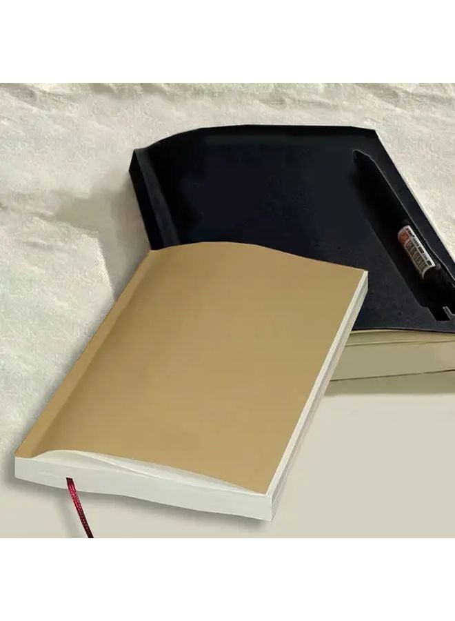 A5 غلاف بقرة مثل دفتر ملاحظات رابط سميك للغاية غلاف أنيق بسيط اللون B - Image 1