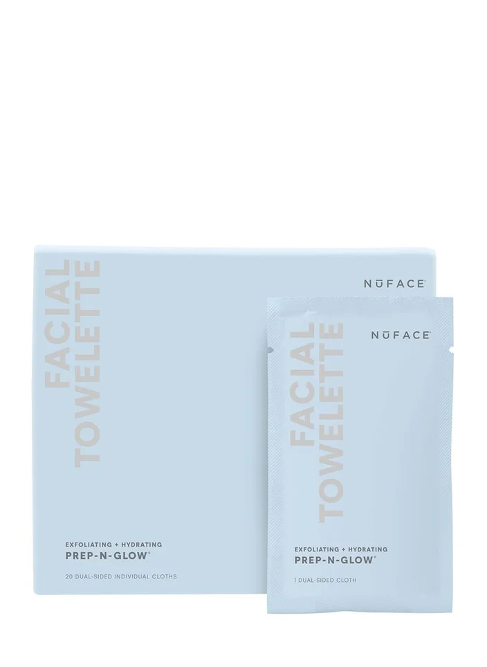 Nuface Prep-N-Glow 20 Dual-Sided Individual Cloths