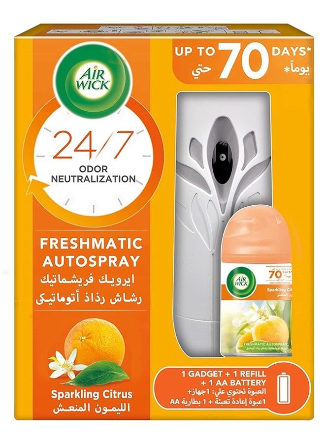 Freshener Freshmatic Auto Spray Sparkling Citrus Scent 2box