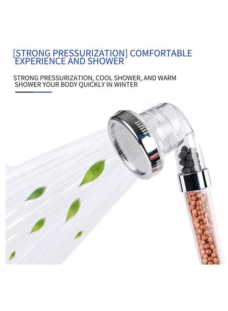 Suntown Shower Head Filter, Water Saving Filtration High Pressure for Low Pressure Increaser Shower, Handheld Shower Heads for Hard Water, 3 Spray Modes Adjustable - Image 2