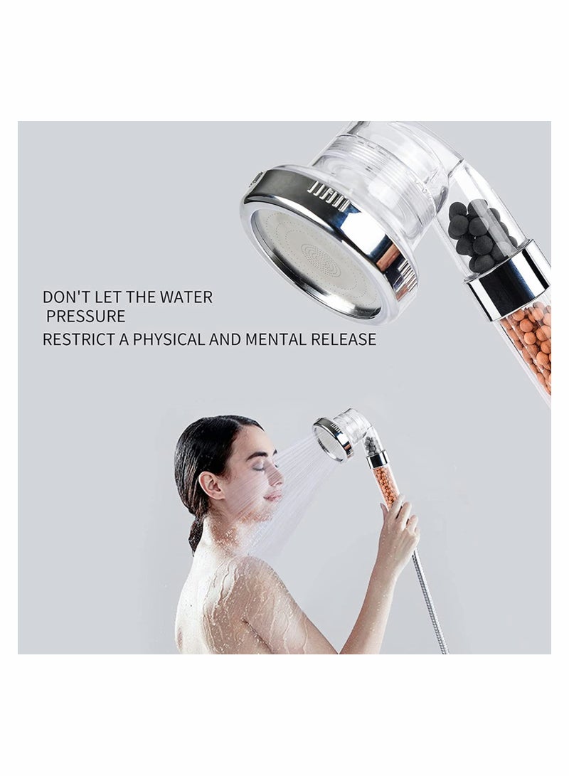 Suntown Shower Head Filter, Water Saving Filtration High Pressure for Low Pressure Increaser Shower, Handheld Shower Heads for Hard Water, 3 Spray Modes Adjustable - Image 3