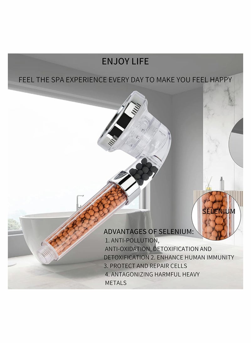 Suntown Shower Head Filter, Water Saving Filtration High Pressure for Low Pressure Increaser Shower, Handheld Shower Heads for Hard Water, 3 Spray Modes Adjustable - Image 4