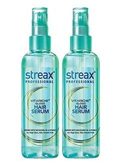 Streax Professional Vitariche Gloss Hair Serum for Women and Men | Enriched with Macadamia Oil and Vitamin E | | Helps In Everyday Styling | Adds Shine To Hair, 100 ml (Pack of 2) - pzsku/Z48D5F3943175412C2AB4Z/45/_/1736426692/087ac30f-a6fe-4c5b-be69-f316f63e8928