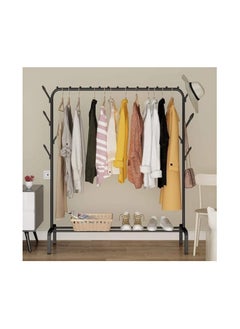 Metal Hanging Heavy Duty Indoor Bedroom Coat Stand Shoes Rack with Top Rod and Lower Storage Shelf 1-Tier Shelves White - pzsku/Z48D610A80177A0840D9CZ/45/1741519060/494ff598-1585-44cc-8fae-b56144cc4cb3