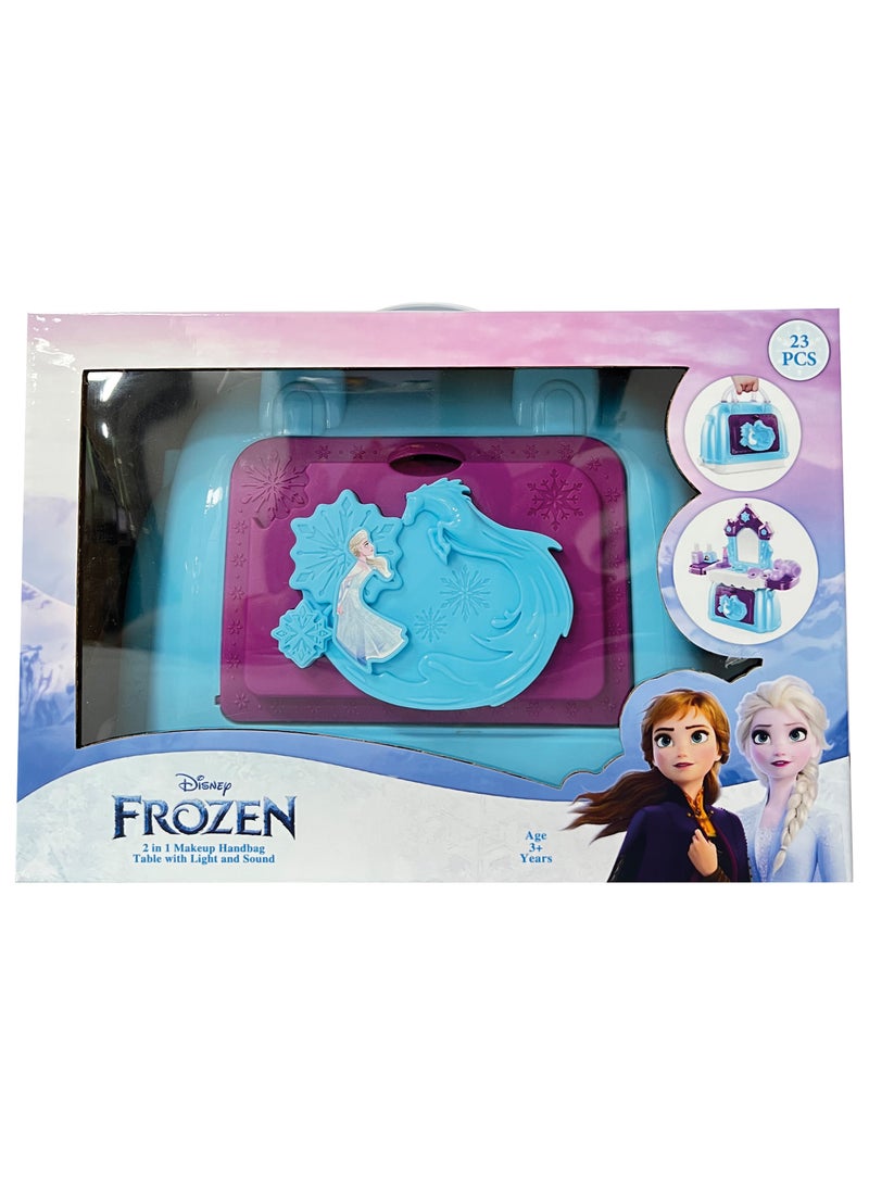 Disney Frozen 2-in-1 Makeup Handbag Playset Light & Sound | Anna / Elsa | Vanity Playset | Pretend Play | Fashion Styling | Make Up Playset | Gift for Kids  - Image 2