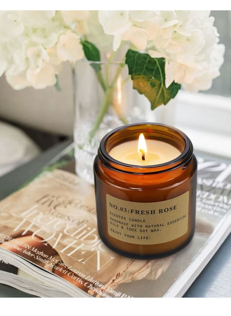 شمعة معطرة بتصميم على شكل برطمان ومزودة بغطاء ذات رائحة فاخرة لمنزل أنيق - Image 4