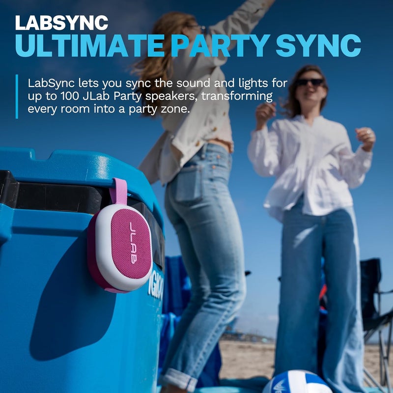 JLab Pop Party Portable Bluetooth Speaker - Mulberry - Image 3
