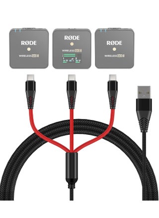 3-in-1 USB C Cable Replacement for Rode Wireless Go II Microphone System, Nylon Braided Charging Cord with 3 Type-C Plugs 4ft - pzsku/Z48D62D5301203AEBA14DZ/45/_/1701317637/462bdbeb-9d72-43cd-8b6f-b87f282885fa
