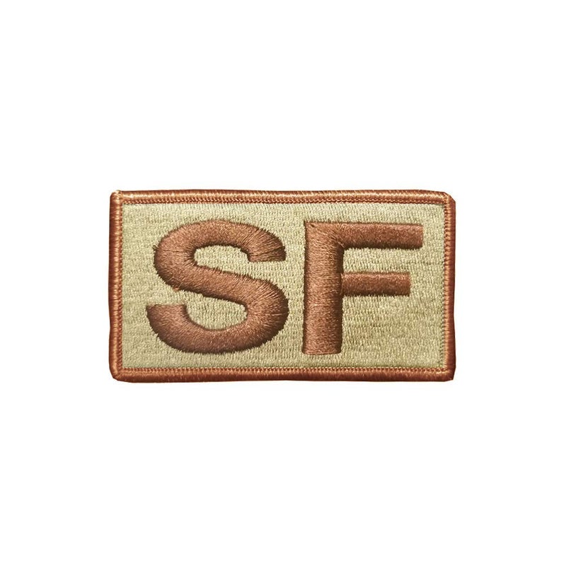 US Air Force SF Security Forces Spice Brown OCP Patch with Spice Brown Border and Hook Fastener (ea)