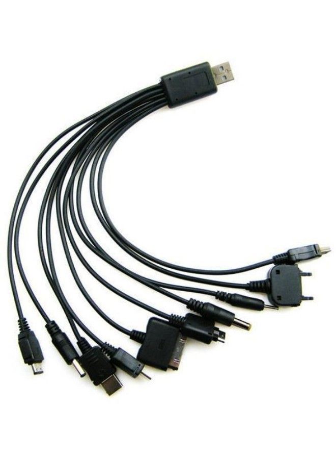 NIBEMINENT 10-In-1 USB Charging Cable Black  - Image 1