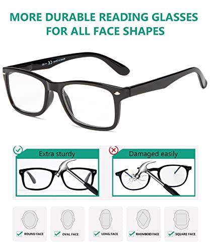 Eyekepper Classic Vintage Style Reading Glasses, Black - Image 4